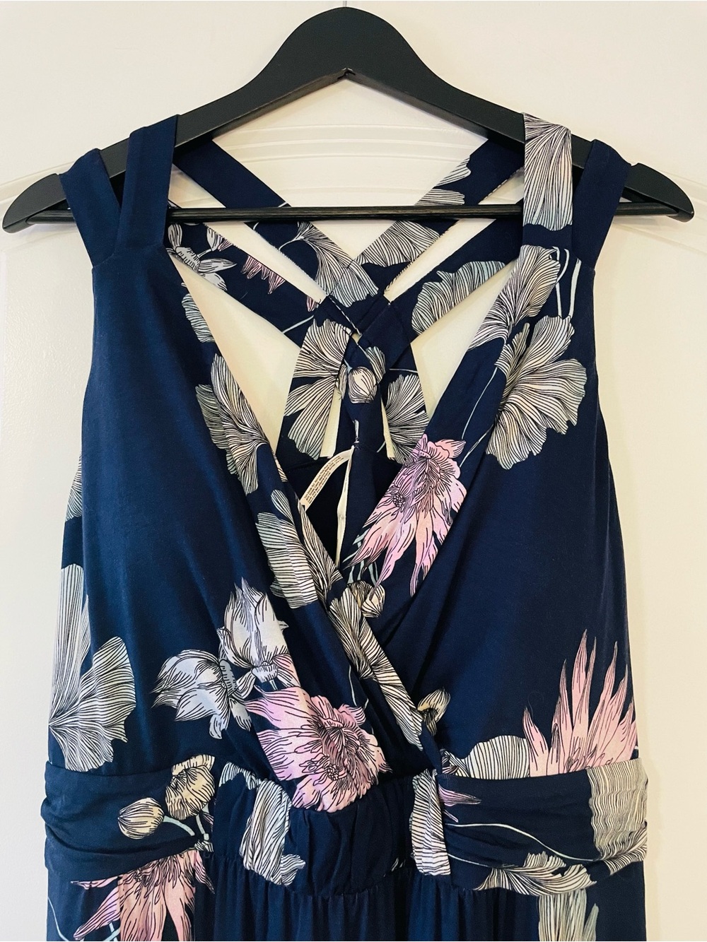 Soma Navy Floral Wrap Maxi Dress - Picture 7 of 13